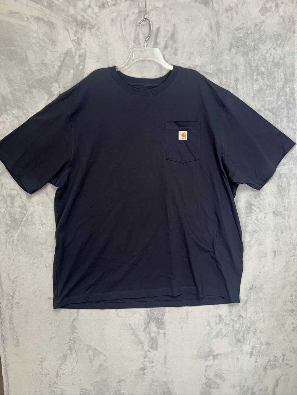 Carhartt K87 Men 3XL Navy Blue Heavyweight Pocket Tee Short Sleeve Factory IRR